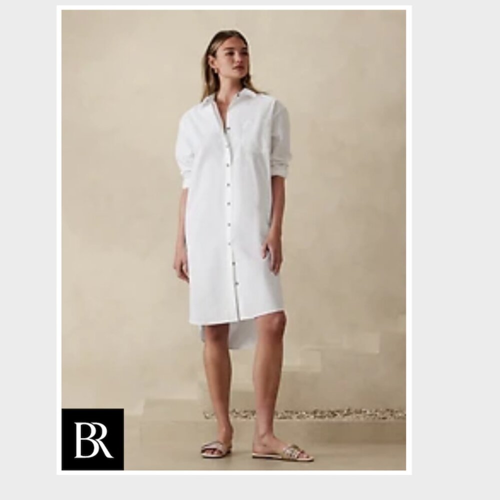 🍌Poplin Midi Shirtdress🍌